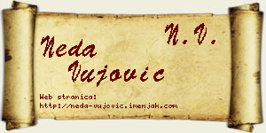 Neda Vujović vizit kartica